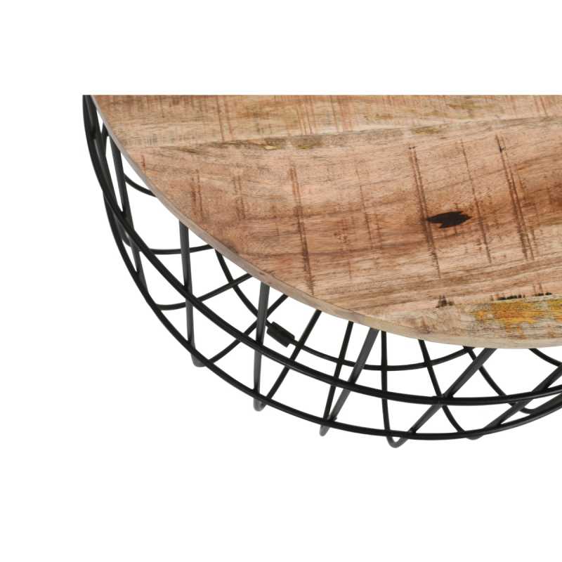 Surrey Coffee Table Solid Wood & Metal Wire - UK