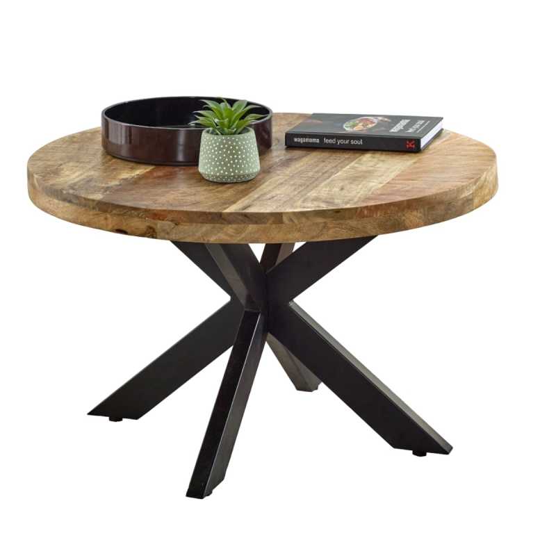 Surrey Coffee Table Solid Wood With Metal Spider Legs - UK