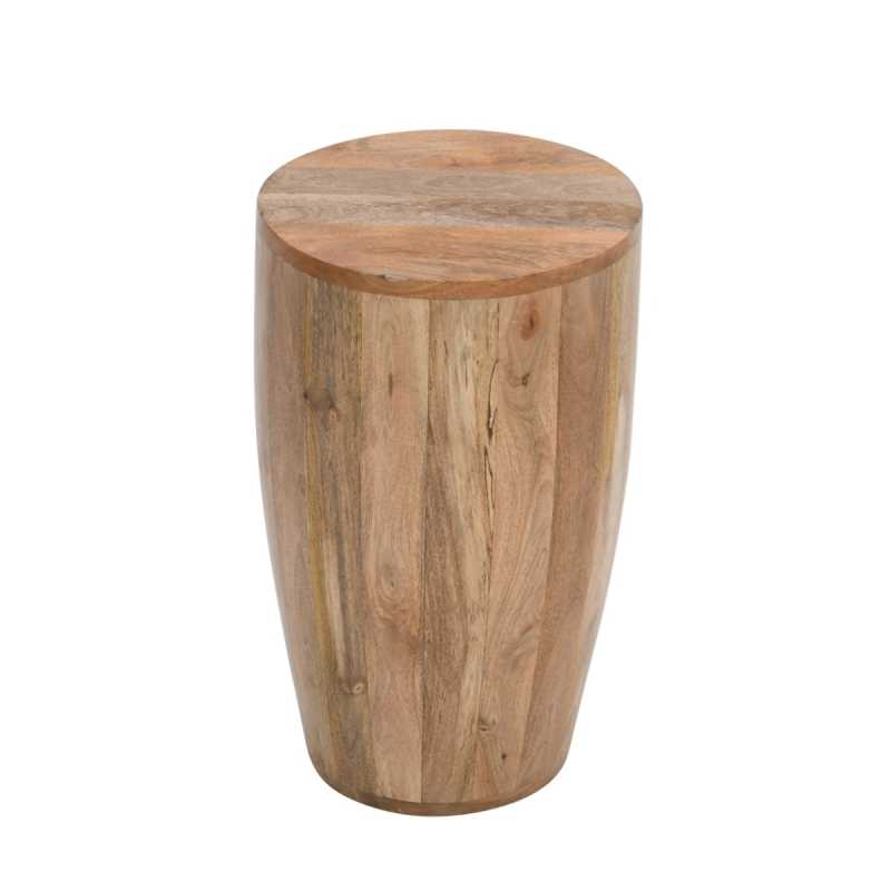 Surrey Drum Bedside Table in Solid Wood - UK