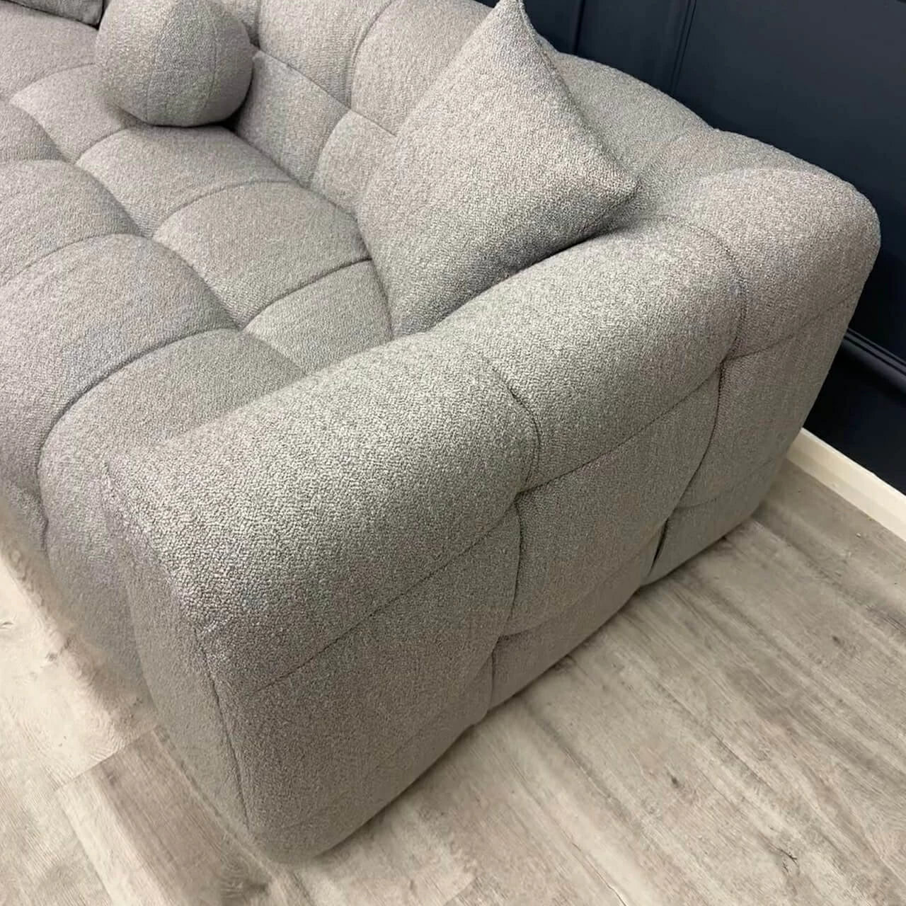 The Bubble Boucle 3 Seater Sofa in Grey