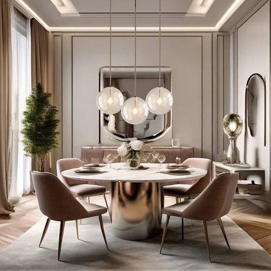 The Glass Ball -  Sleek Scandivan Pendant Light
