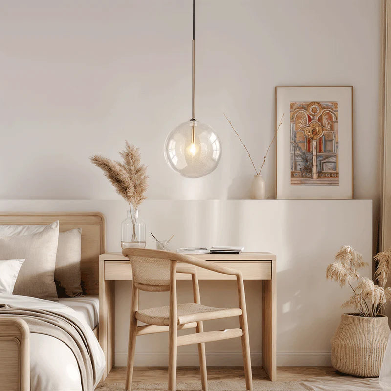 The Glass Ball -  Sleek Scandivan Pendant Light