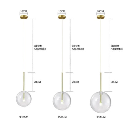 The Glass Ball -  Sleek Scandivan Pendant Light