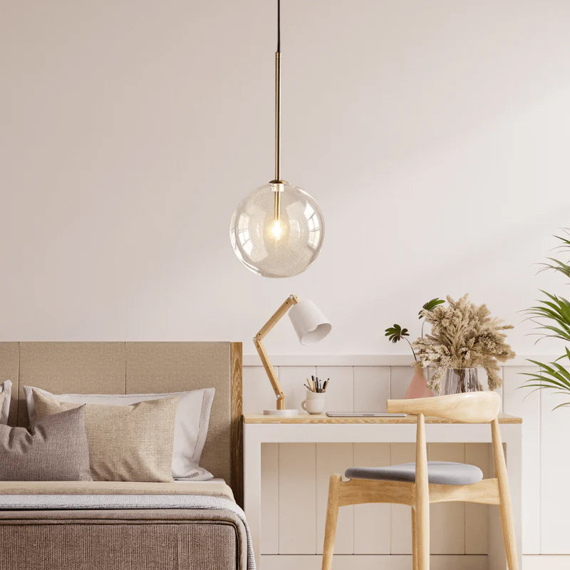 The Glass Ball -  Sleek Scandivan Pendant Light