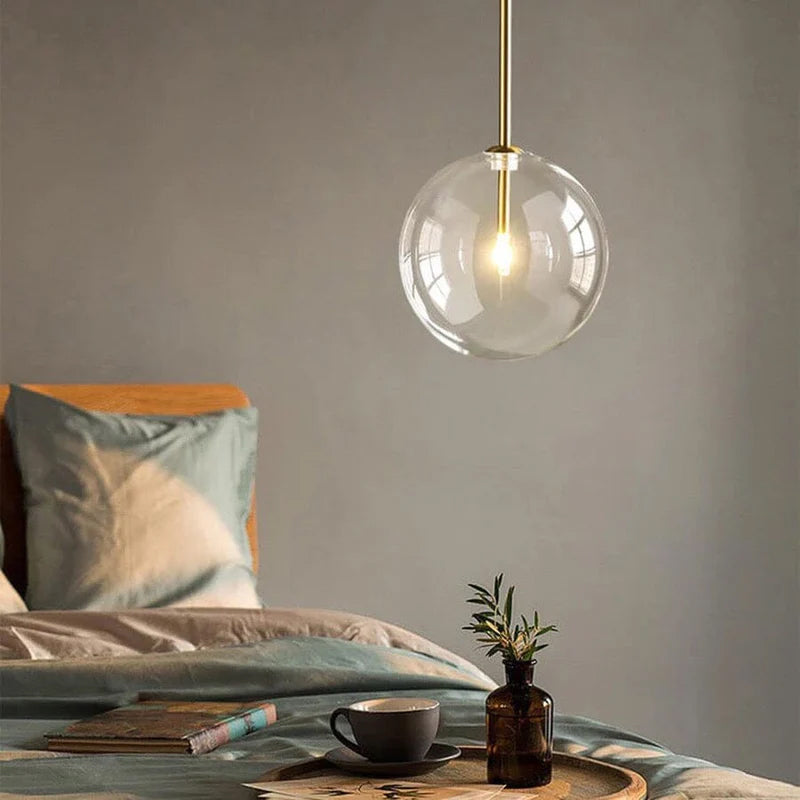 The Glass Ball -  Sleek Scandivan Pendant Light