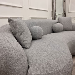 The Wave Boucle Sofa in Grey - Furniture One Shop