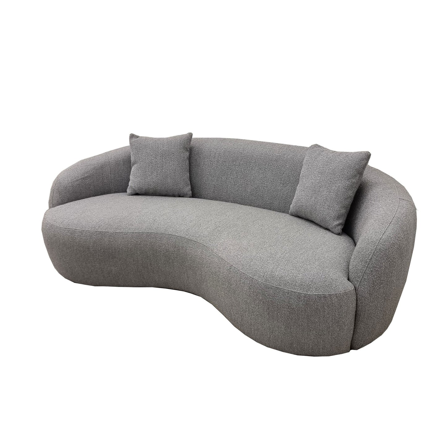 The Wave Boucle Sofa in Grey