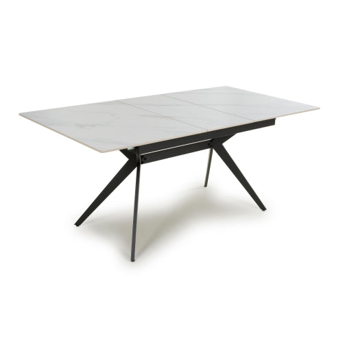 Timor Ceramic 1.8m Extending Dining Table in White