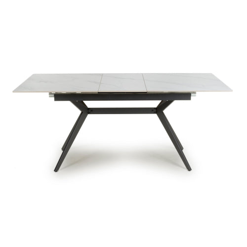 Timor Ceramic 1.8m Extending Dining Table in White