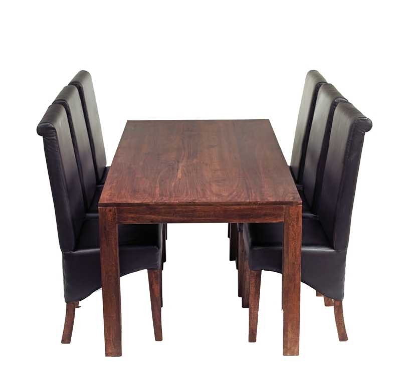 Toko Dark Mango Large Dining Table - UK