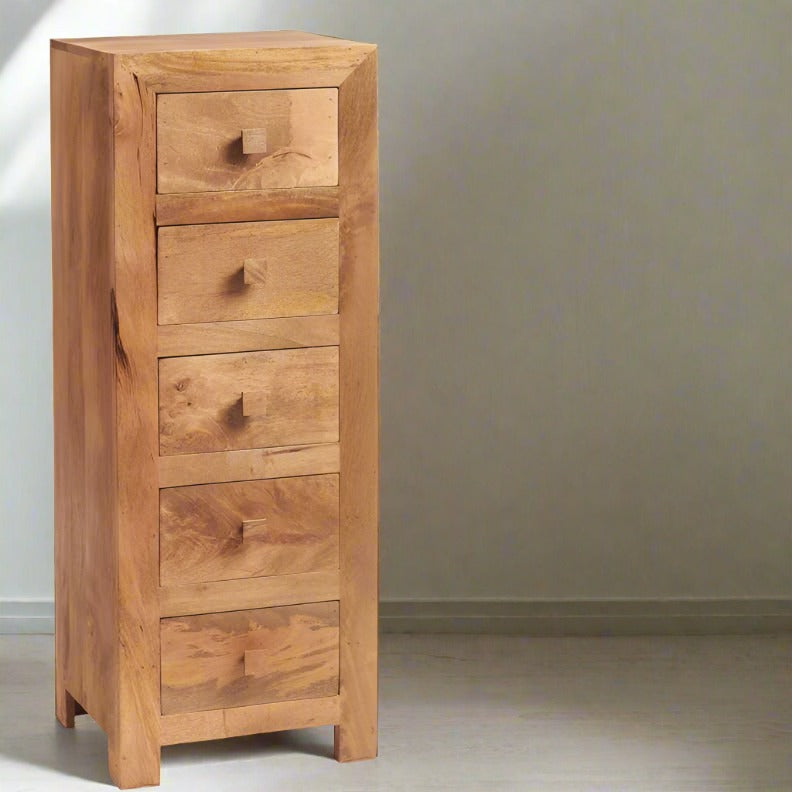 Toko Light Mango 5 Drawer Chest - UK