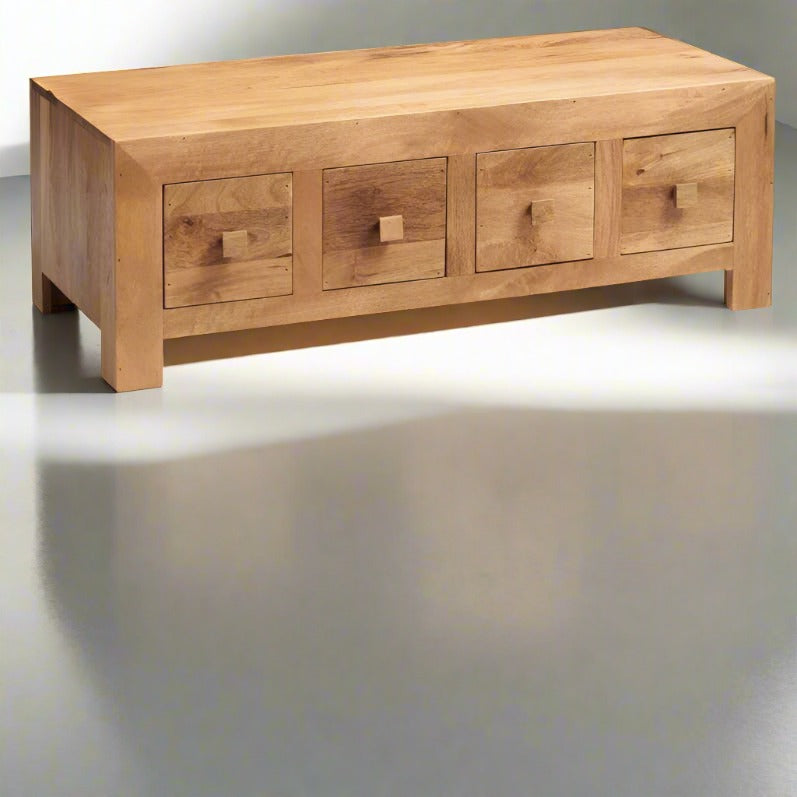 Toko Light Mango 8 Drawer Coffee Table - UK