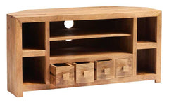 Toko Light Mango Corner TV Stand - UK - Furniture One Shop