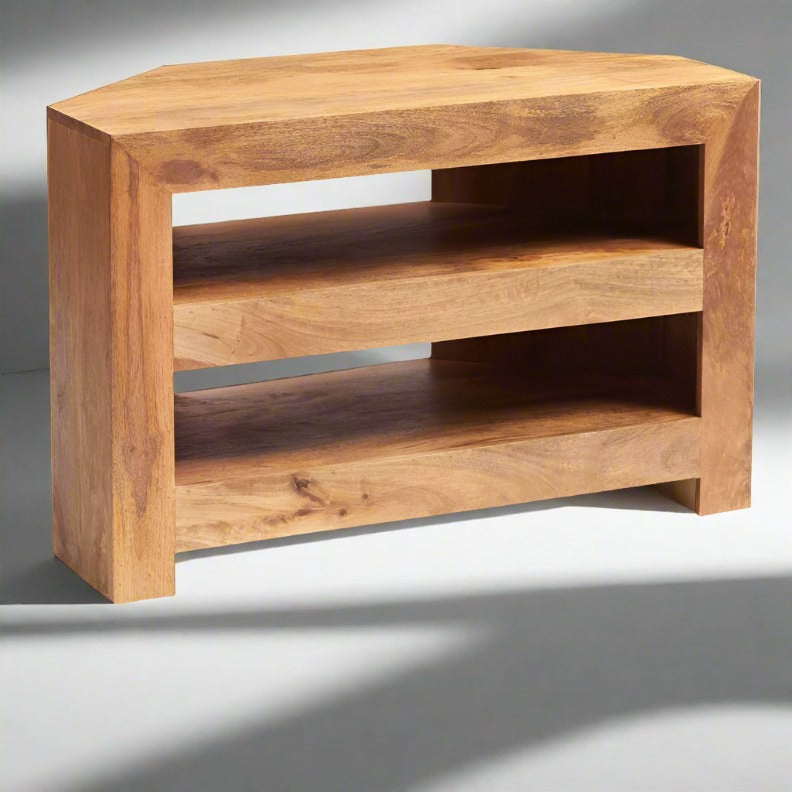 Toko Light Mango Open Corner TV Stand - UK