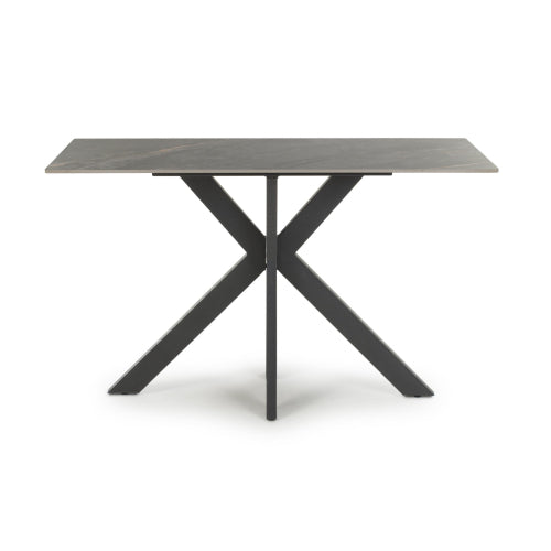 Tokyo Ceramic Grey Console Table With Black Legs