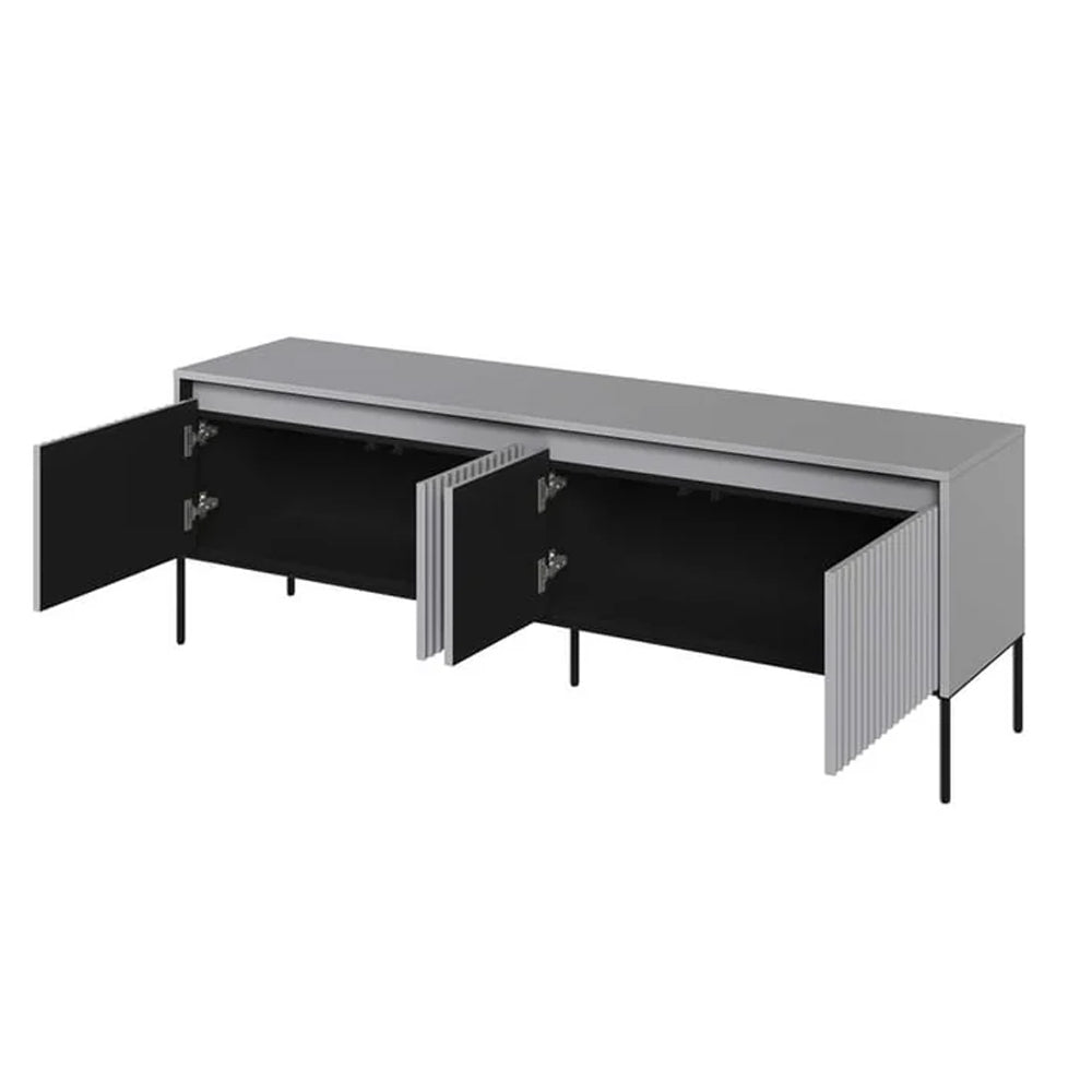 Trend Small Wooden TV Stand in Grey Matt - 167cm