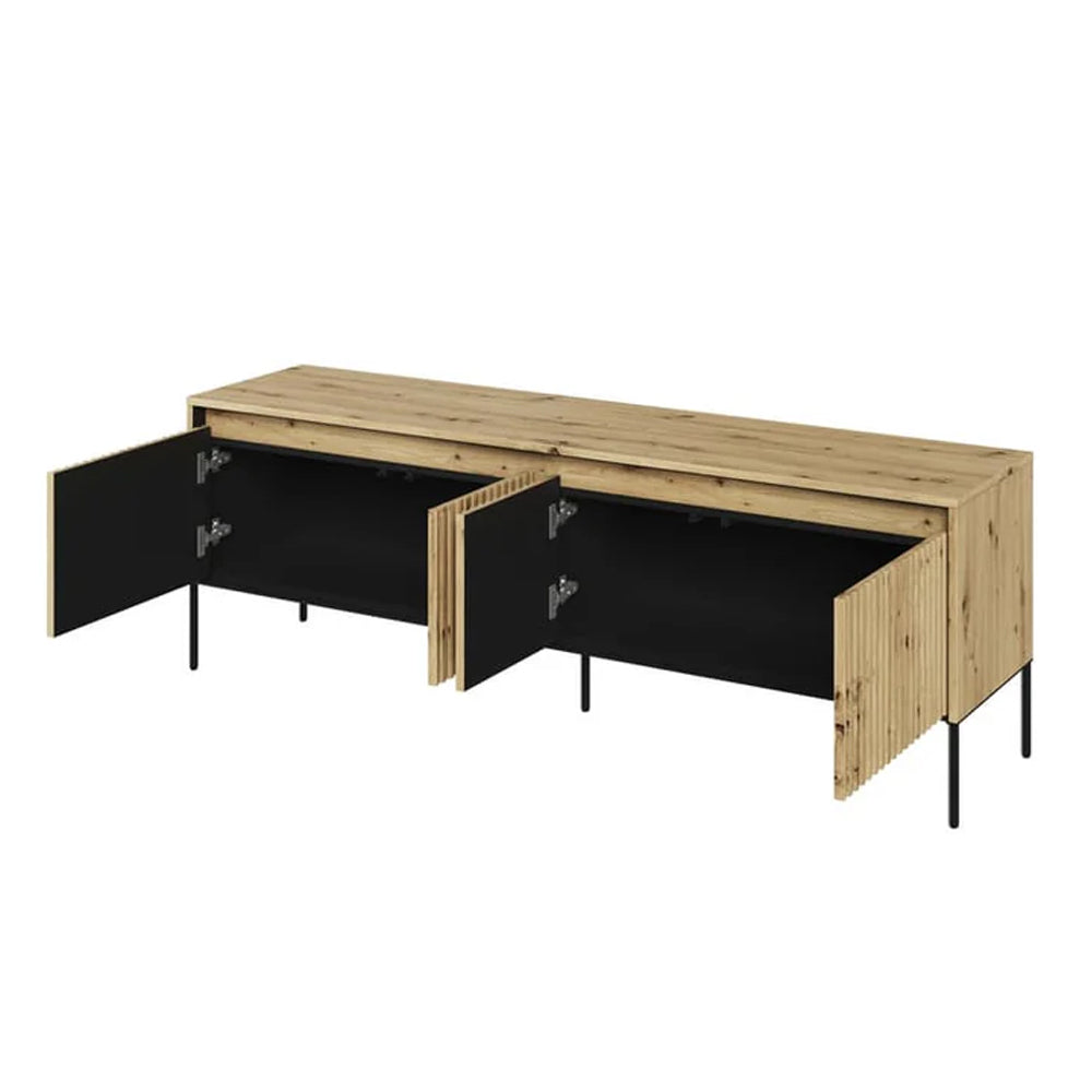 Trend Small Wooden TV Stand in Oak Artisan - 167cm