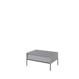 Trend TR Wooden Coffee Table in Grey Matt with Black Metal Legs