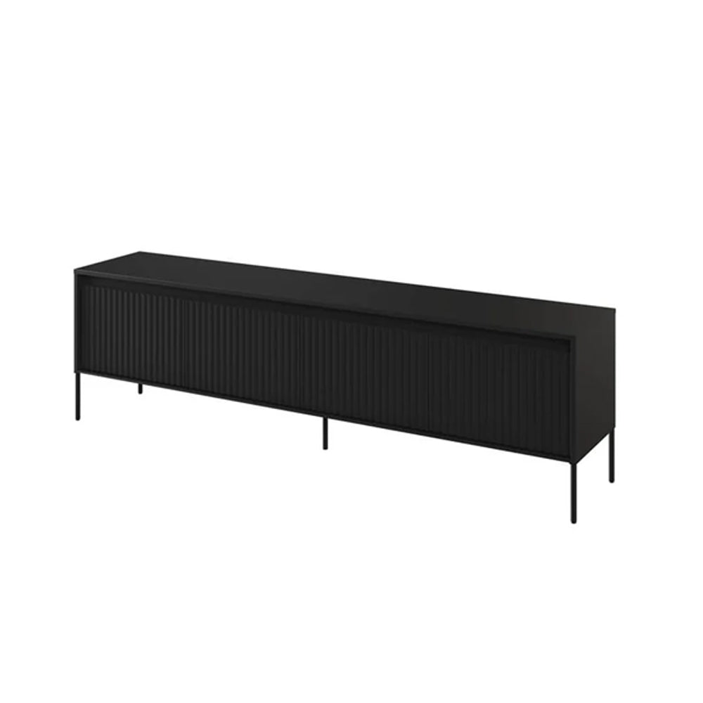 Trend Wooden TV Stand in Black Matt - 193cm