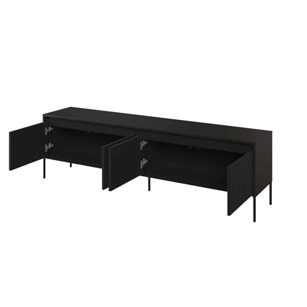 Trend Wooden TV Stand in Black Matt - 193cm