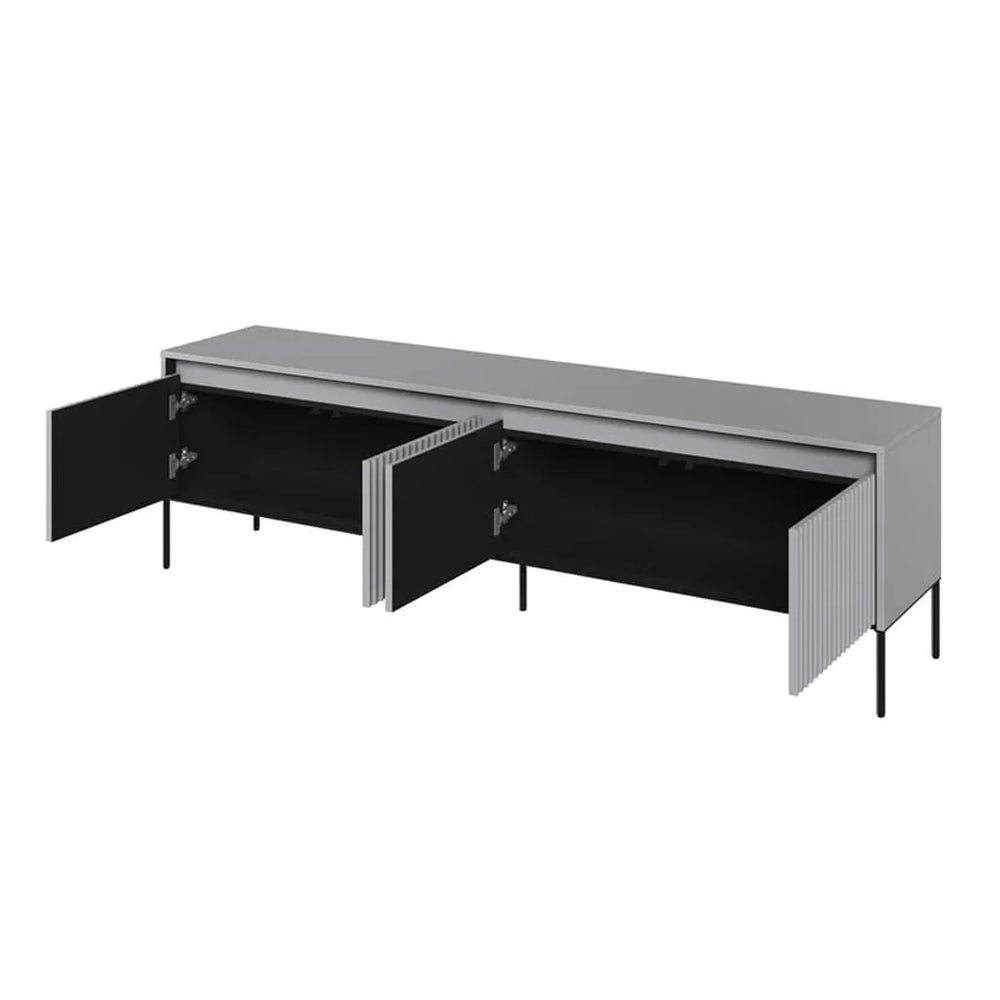 Trend Wooden TV Stand in Grey Matt - 193cm