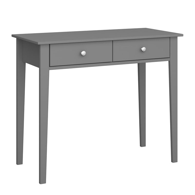 Tromso Wooden Computer/Laptop Desk with 2 Drawers in Grey - UK