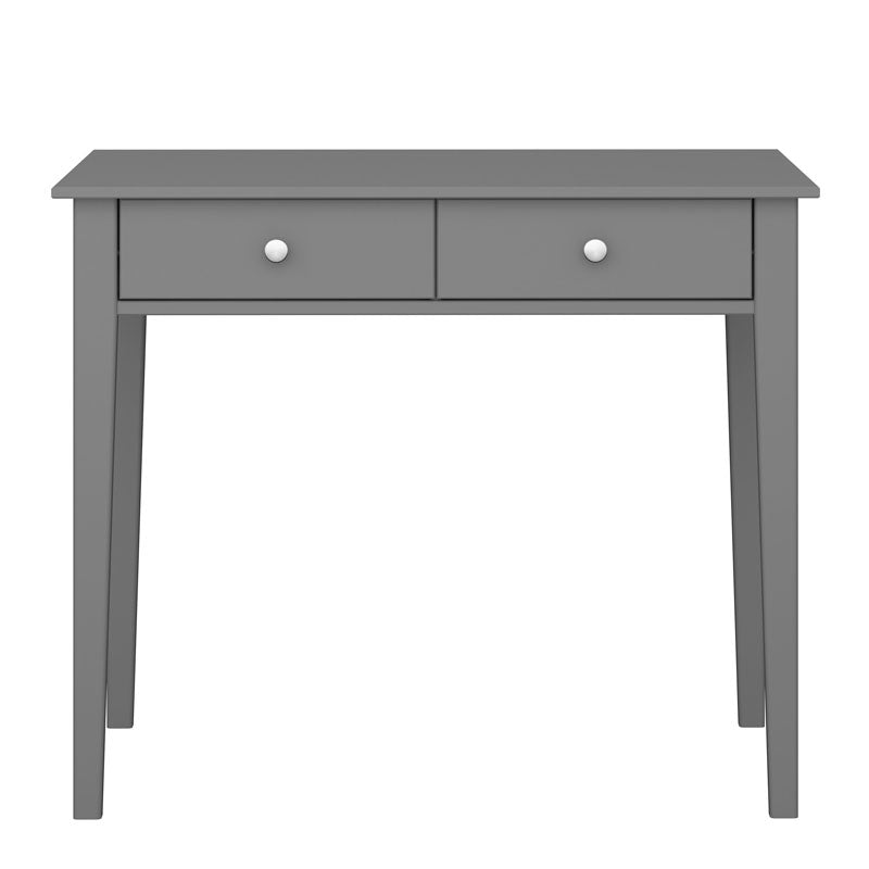 Tromso Wooden Computer/Laptop Desk with 2 Drawers in Grey - UK