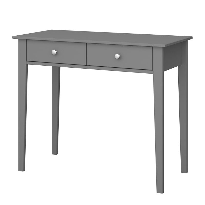 Tromso Wooden Computer/Laptop Desk with 2 Drawers in Grey - UK