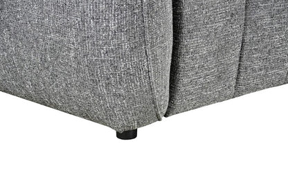 Turin Fabric Electric Recliner Left Hand Corner Sofa In Charcoal