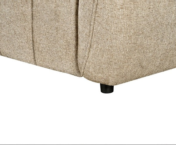 Turin Fabric Electric Recliner Left Hand Corner Sofa In Mocha