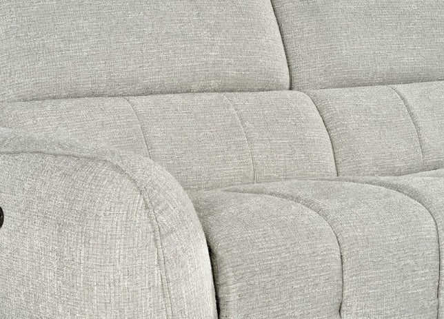 Turin Fabric Electric Recliner Left Hand Corner Sofa In Silver
