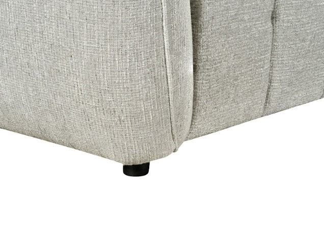 Turin Fabric Electric Recliner Left Hand Corner Sofa In Silver