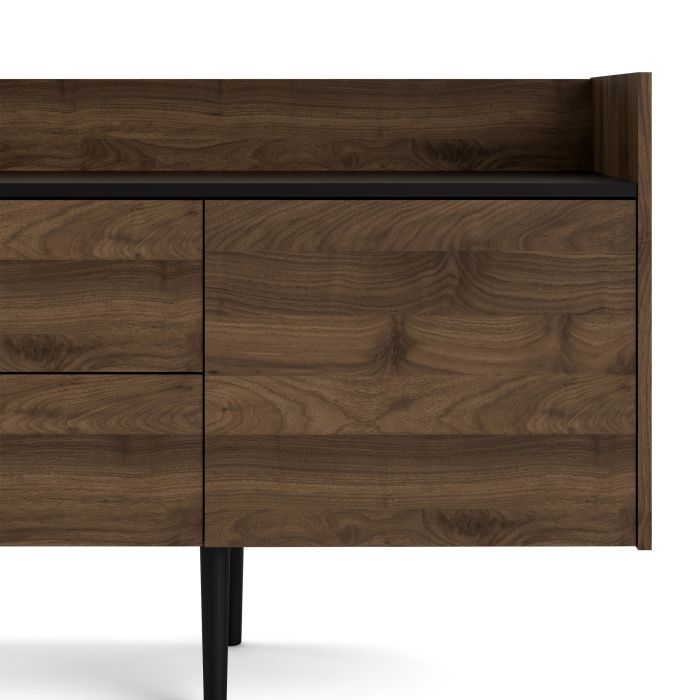 Unit Sideboard 2 Drawers 3 Doors in Walnut and Black - UK