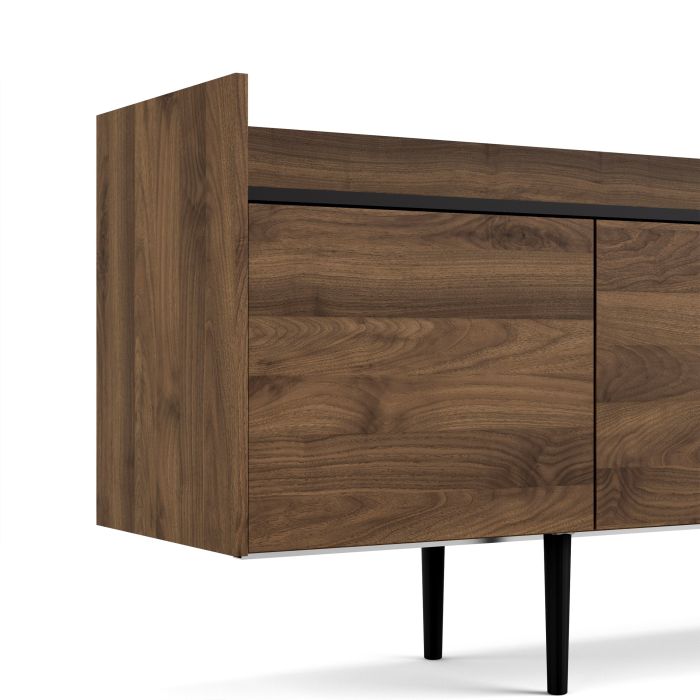 Unit Sideboard 2 Drawers 3 Doors in Walnut and Black - UK