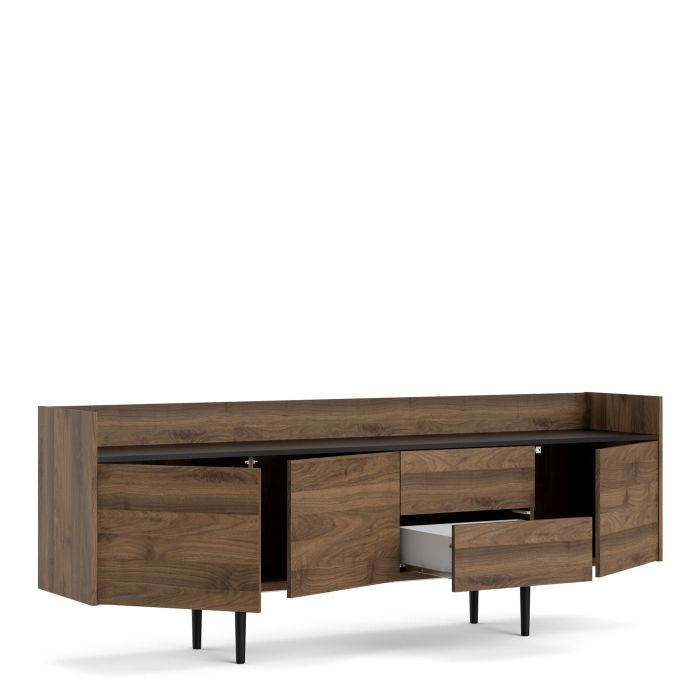 Unit Sideboard 2 Drawers 3 Doors in Walnut and Black - UK