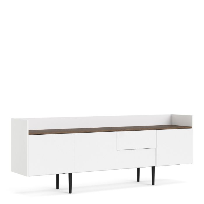 Unit Sideboard 2 Drawers 3 Doors in White and Walnut - UK