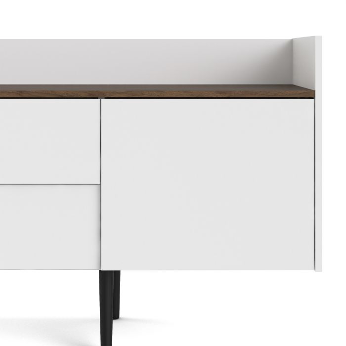 Unit Sideboard 2 Drawers 3 Doors in White and Walnut - UK