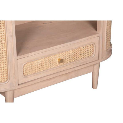 Valencia Cane & Mango Wood Bookcase - UK