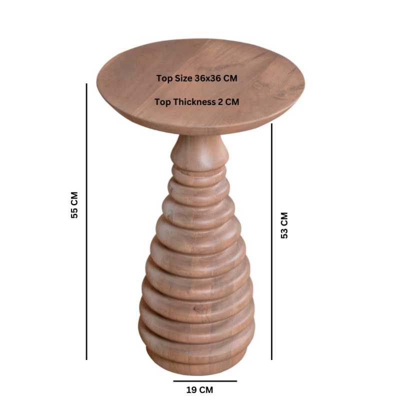 Valencia Cane & Mango Wood Side Table - UK