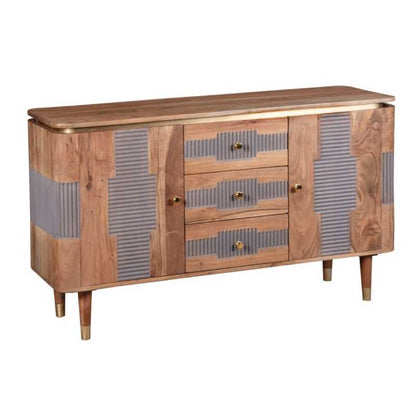 Wilton 2 Doors 3 Drawers Sideboard in Acacia Wood 140cm - UK