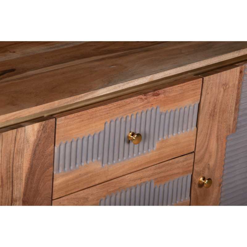 Wilton 2 Doors 3 Drawers Sideboard in Acacia Wood 140cm - UK