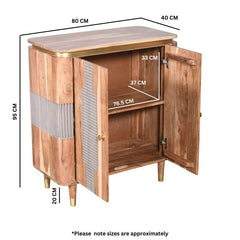 Wilton 2 Doors Sideboard in Acacia Wood - UK