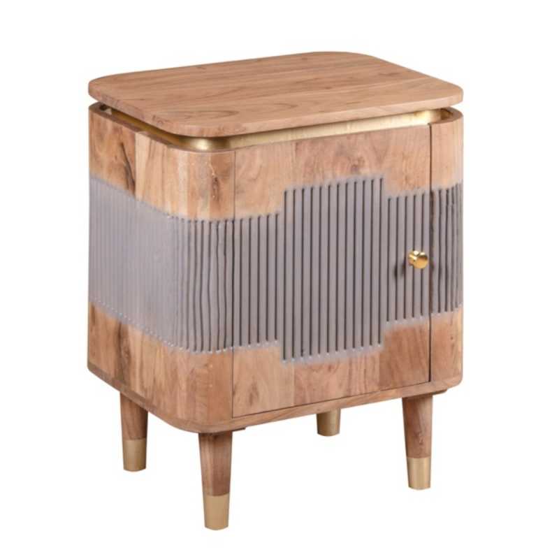 Wilton Bedside Table In Acacia Wood - UK