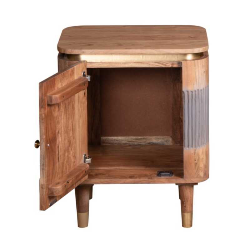 Wilton Bedside Table In Acacia Wood - UK