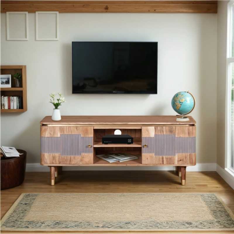 Wilton TV Stand In Acacia Wood 145cm - UK