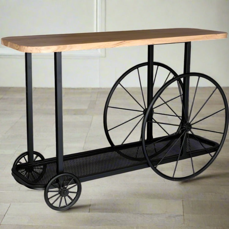 Craft Wheel Console Table