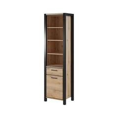 Aktiv Wooden Tall Display Cabinet in Oak Taurus - Furniture One Shop