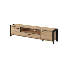 Aktiv Large Wooden TV Stand in Oak - 210cm - Furniture One Shop