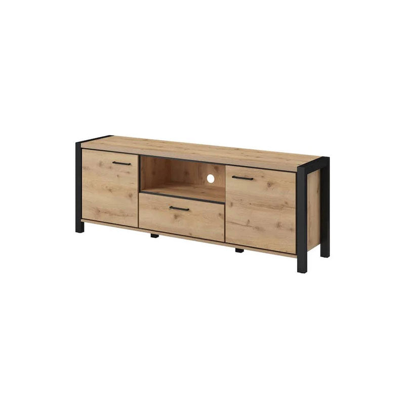 Aktiv Small Wooden TV Stand in Oak - 180cm