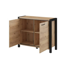Aktiv Wooden 2 Door Sideboard Cabinet in Oak Taurus - Furniture One Shop